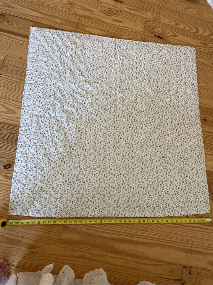 Manta/colcha para bebé gansos azules temática años 80 hecha a mano hogar libre de humo Foto 4 de 4