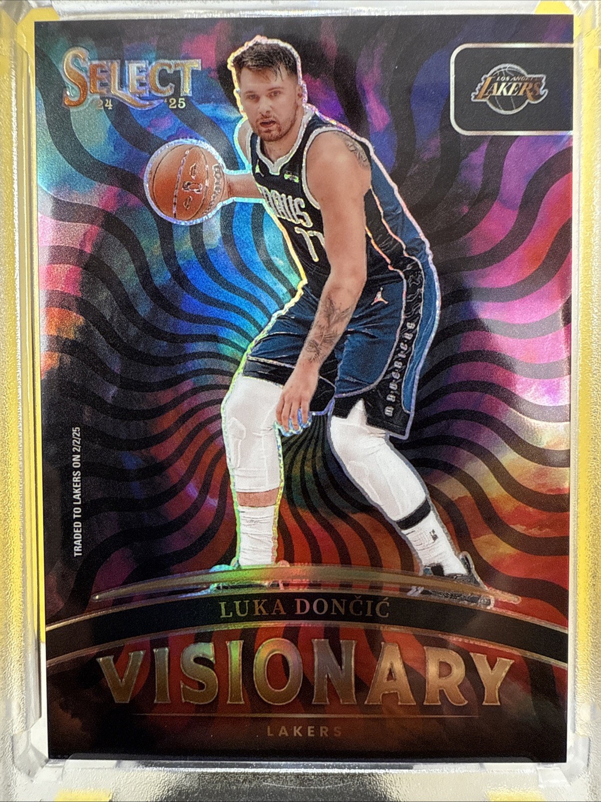 2024-25 Panini Select #9 Luka Doncic SSP Visionary CASE HIT Lakers Mavs