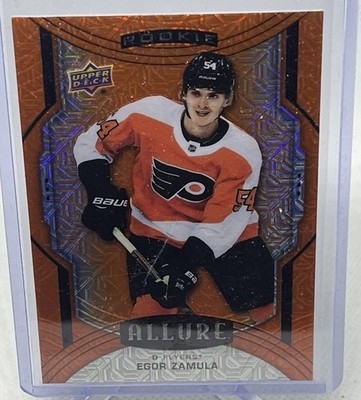 2020-21 Upper Deck Allure Egor Zamula #135 Rookie Orange Slice Philadelphia