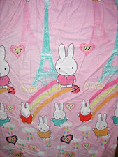 Miffy In PARIS Colorful FUN Fitted TWIN Bed Sheet