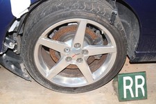 05-07 Corvette Chrome Polished Wheel Rim Alloy Five 5 Spokes Rear 19x10 OEM OE