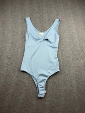 Altar'd State Bodysuit Women's S Small Light Blue Sleeveless Stretch Knit