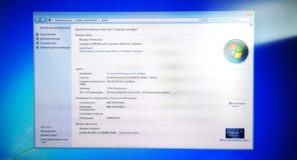 Fujitsu Esprimo Computer 3.30 GHz 128GB SSD DVD-RW 4GB Windows 7 Pro 32 Bit PC - Bild 3 von 4