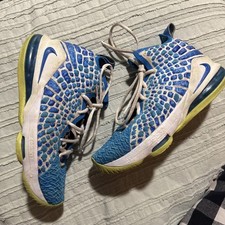 Nike YOUTH Lebron 17 Sprite Blue Basketball Shoes BQ5594-434 , Size: 6Y