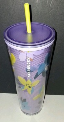 Flowery Venti Starbucks Cup Ice Tea Ice Coffee.  Collectable 
