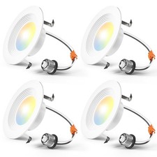 4 Pack 4 inch 5CCT LED Recessed Lighting, Dimmable, 8.5W 60W, 650LM, 2700K/30...