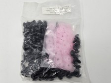 Bulk Vintage Zim's Black D-Type Triangle Plastic Animal Dog Nose Mini 12mm Craft