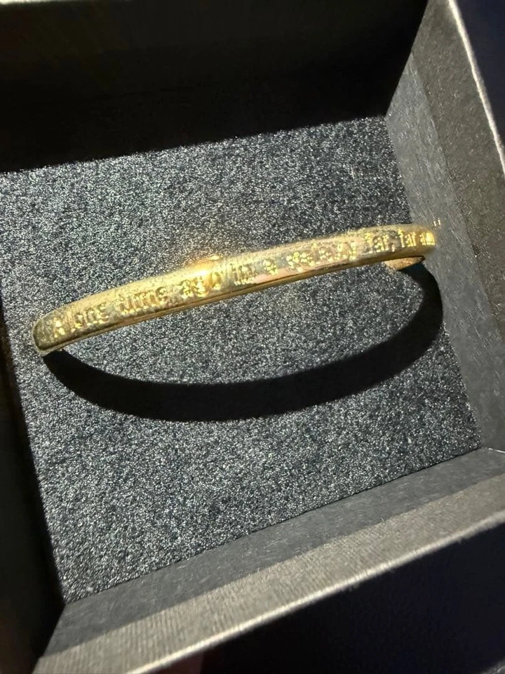 Bracelet en or Star Wars A Long Time Ago Message neuf - Photo 3/3