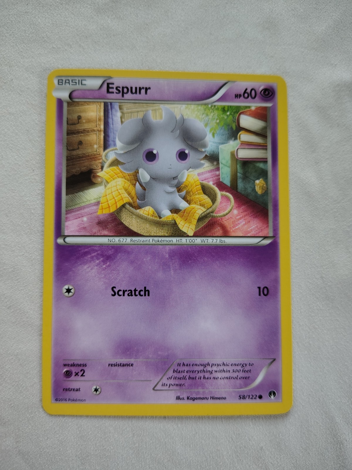Espurr Regular 58/122 XY Breakpoint 2016 Pokemon TCG NM