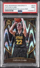2022 BOWMAN CHROME UNIVERSITY BOWMAN INVICTA #BI15 CAITLIN CLARK 38/150 PSA 9