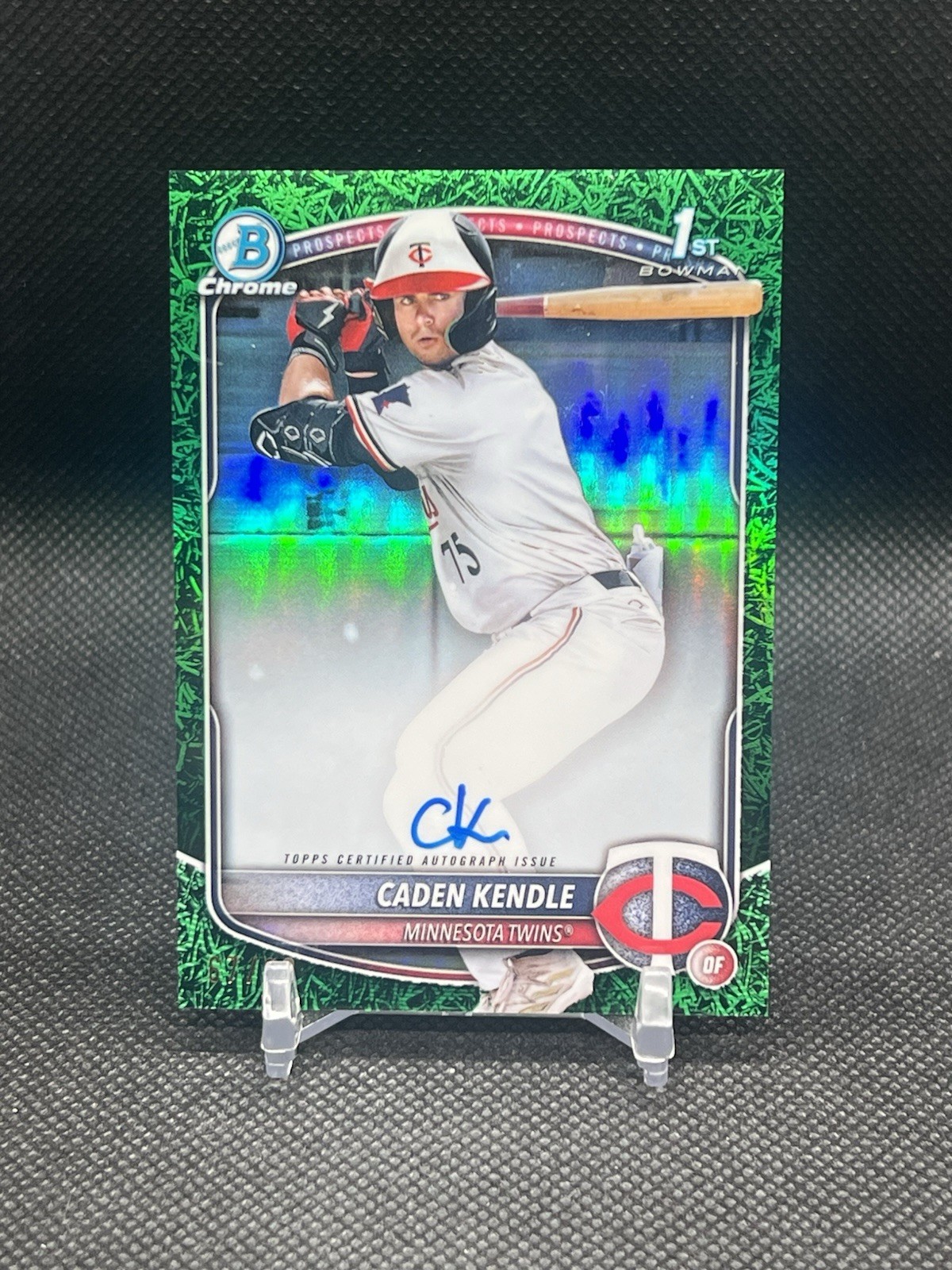 CADEN KENDLE 2025 BOWMAN CHROME 1ST AUTOGRAPH GREEN GRASS AUTO /99 #CPA-CKE