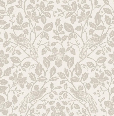 M1815_Ashdown Classic Botanical Linework Taupe Off-White Fine Decor Tapete