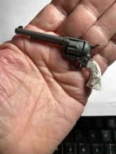 Marx miniature series .45 Colt pistol white plastic grips