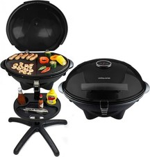 Electric BBQ Grill with Adjustable Temperature & Stand – Indoor Outdoor