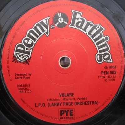 Larry Page Orchestra - Volare (7'', Sol)