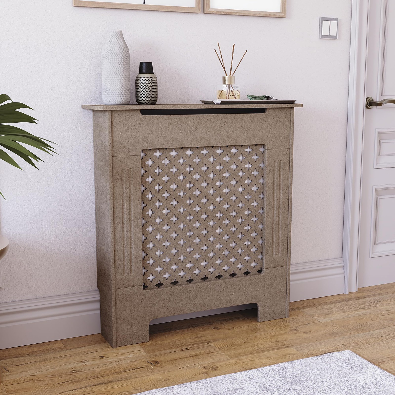 Vida Designs Oxford Radiator Cover Unfinished - Small - Small,