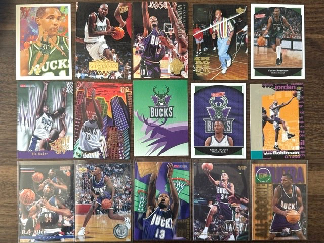 Milwaukee Bucks 20+ Card Lot (1990–2000) – Ray Allen, Big Dog, Vin Baker  RCs