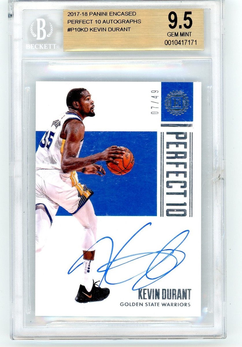 2017/18 Panini Perfect 10 Autographs Kevin Durant 07/49 BGS