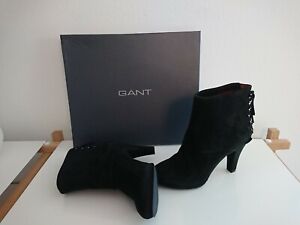 Gant Luxus Ankle Boots Gr 37 Stiefeletten Stiefel Wildleder Schwarz Neu Ebay