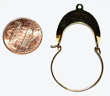 GOLD PLATED CHARM HOLDER * NOS * 1.75in * 44mm LIGHTWEIGHT