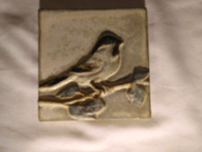 Vintage Studio Art Pottery Bird on Ivy small 3-3/4