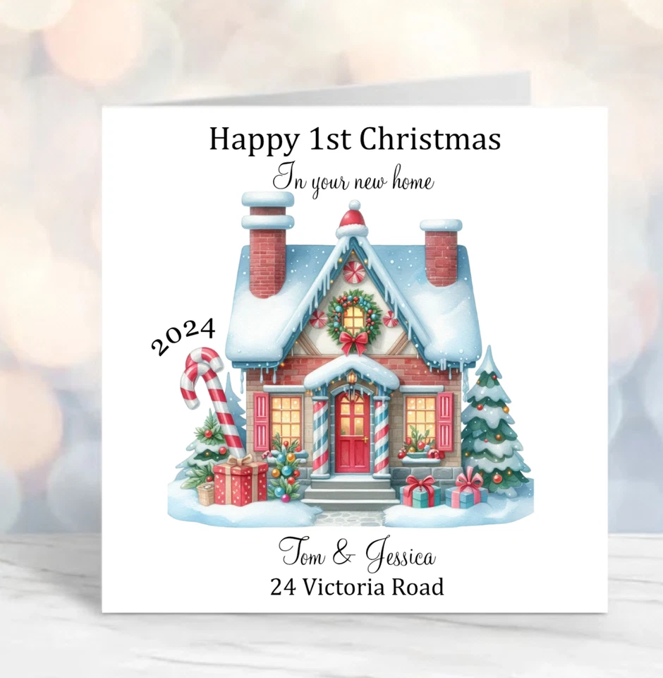 FORGETMEKNOT CARDS 1ST Christmas in new home Christmas Card Son Daughter Friends Personalised
