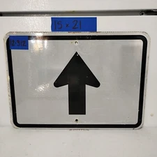 Authentic Road Traffic Street Sign Forward Arrow 15"x21" 12-312