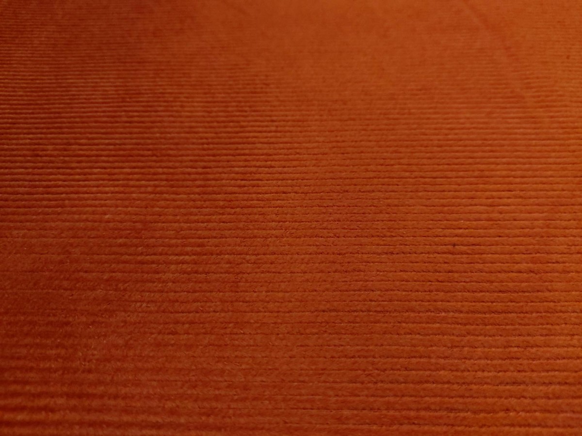 WASHED Corduroy 8 Wale Stretch Cotton Fabric Material ORANGE