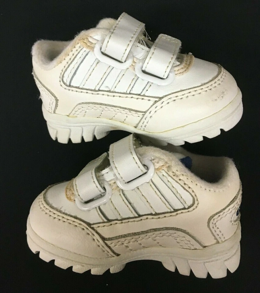 Baby Shoes Sneakers White Hook & Loop Sz 1W Girl Boy Unisex Gerber Free Ship - Image 2 of 3