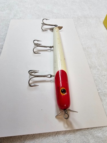VTG Fred Arbogast 2300R Dasher Lure Red Head White Box & Catalog – 8" Saltwater - Picture 16 of 18