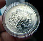 .999 Fine 1oz Silver 2013 Canadian Buffalo Round Art  #1880