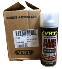 VHT SP115 Flameproof Coating Very High Heat SATIN CLEAR Finish 6-PACK **