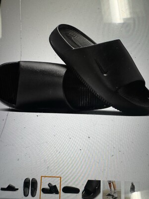 NEW Men s /women s NIKE CALM  BLACK / BLACK 10 M/ 11 W