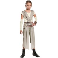 Star Wars 7 Costume Children Rey 2 Piece Overall Scarf Belt Nature Grey - S Star Wars 7 Costume Children Rey 2 Piece Overall Scarf Belt Nature Grey - S