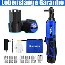 Ratschenschrauber 12V 3/8" 120Nm Elektro Ratschenschlüssel mit 2Akku & Ladegerät