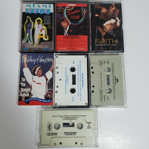 Iron Maiden + 12 other cassettes lot of top artist and carrying case see pics NM - Picture 5 of 11