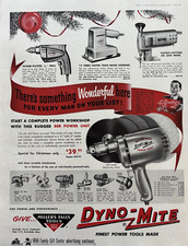 1955 Miller Falls Company Greenfield Mass Tools Dyno Mite Power VTG Print Ad