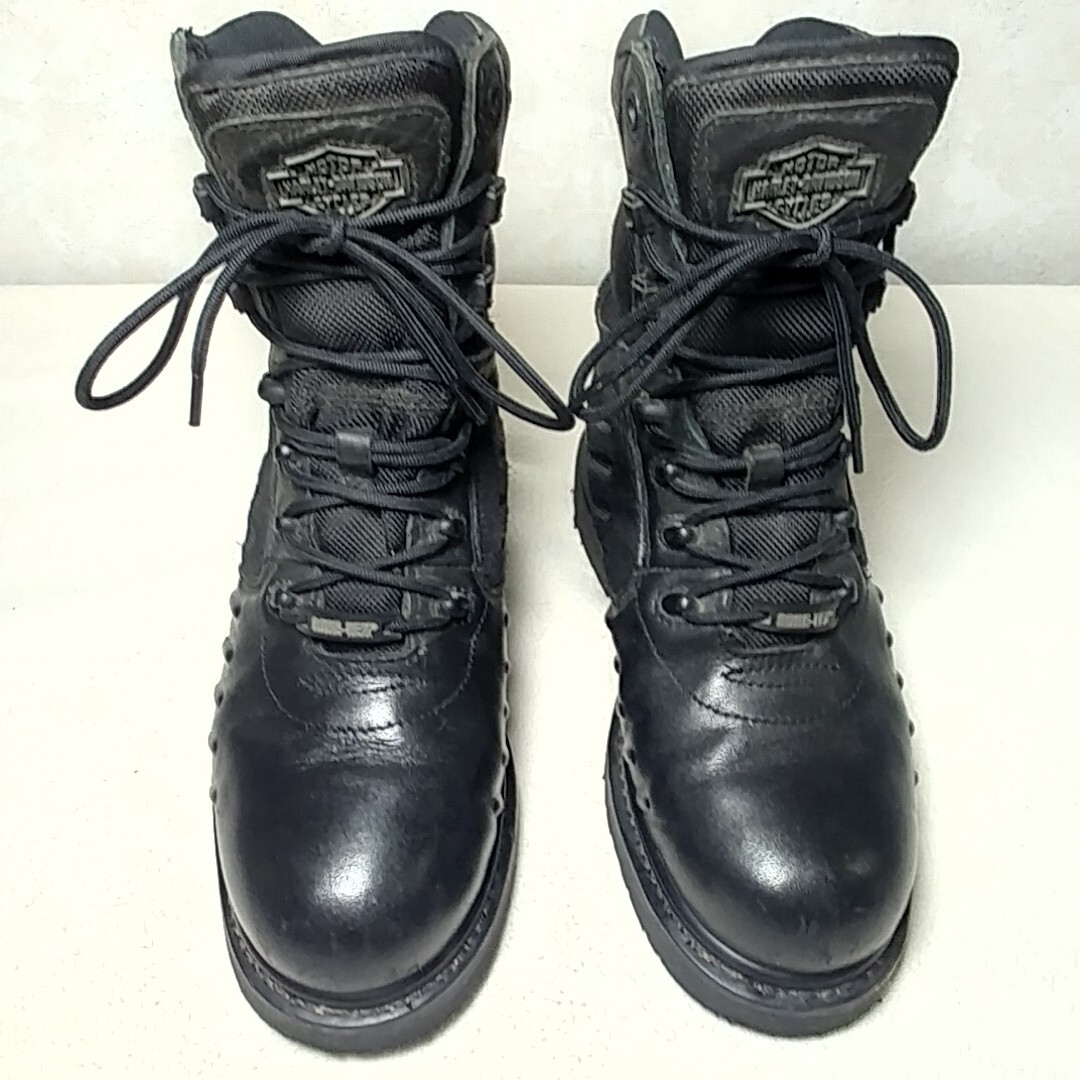 Harley Davidson FXRG Gore-Tex Black Leather Lace Up Boots 88009