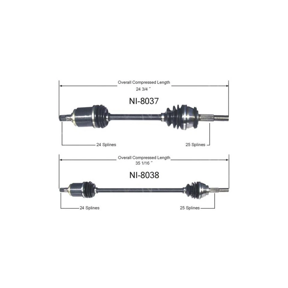 2 eixos dianteiros Surtrack CV compatíveis com 1988-1990 Nissan Pulsar NX - Imagem 2 de 4
