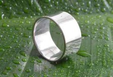 10mm plain polished 925 Sterling Silver Band Statement Handmade Ring All size