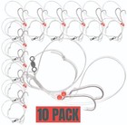 Umt Hi/Lo Sea Bass Rigs 10 Pack Mustad 3/0 Hooks, 60lb Line, 80lb Swivel,