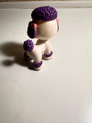 My Pet Pals Dog Poodle Figure Purple Pink Head Turns Blue Eyes Chic Boutique 2" - Picture 5 of 5