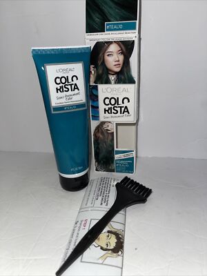 LOREAL Paris ColoRista Semi-Permanent Hair Color #Teal10 Damage Box