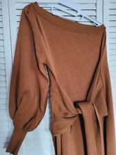 One Shoulder Maxi Long Knit Dress Size M Medium