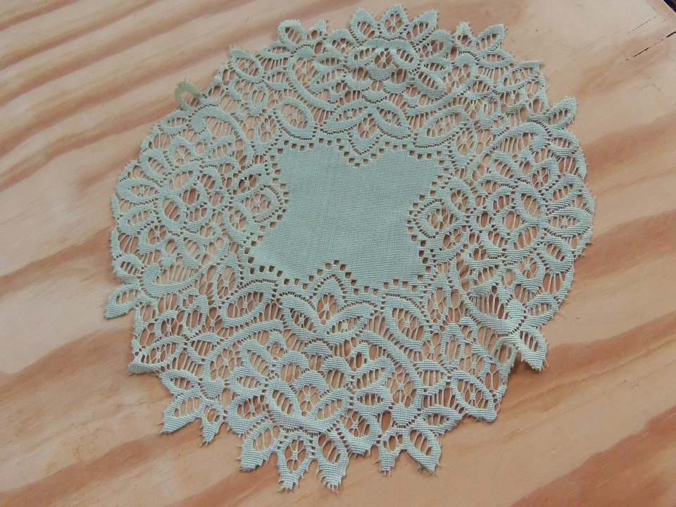 Pear Lace Battenburg design Table Doily 11" set of 2 - Image 2 of 2