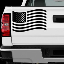 US American Flag sticker All size Regular Chrome Mirror Vinyl Colors