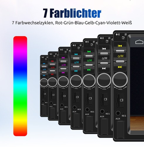 7 pollici Apple Carplay Android Auto 1 DIN Autoradio Bluetooth USB AUX-IN TF AM - Foto 14 di 15