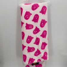 Storehouse Seasonal Oversized Faux Fur Throw Blanket Halloween Pink Ghost 50x70"