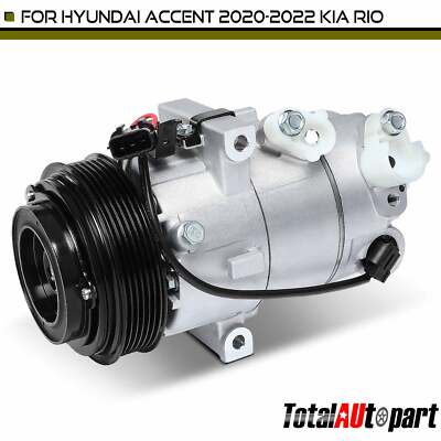 A/C Compressor with Clutch for Kia Rio 2020-2023 Hyundai Accent 2020-2022 1.6L