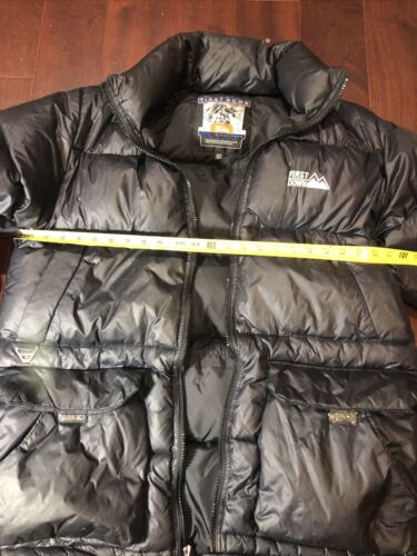 First Down Jacket Puffer Down Filled Coat Mens Size Large Black Full Zip *READ - Picture 6 of 10